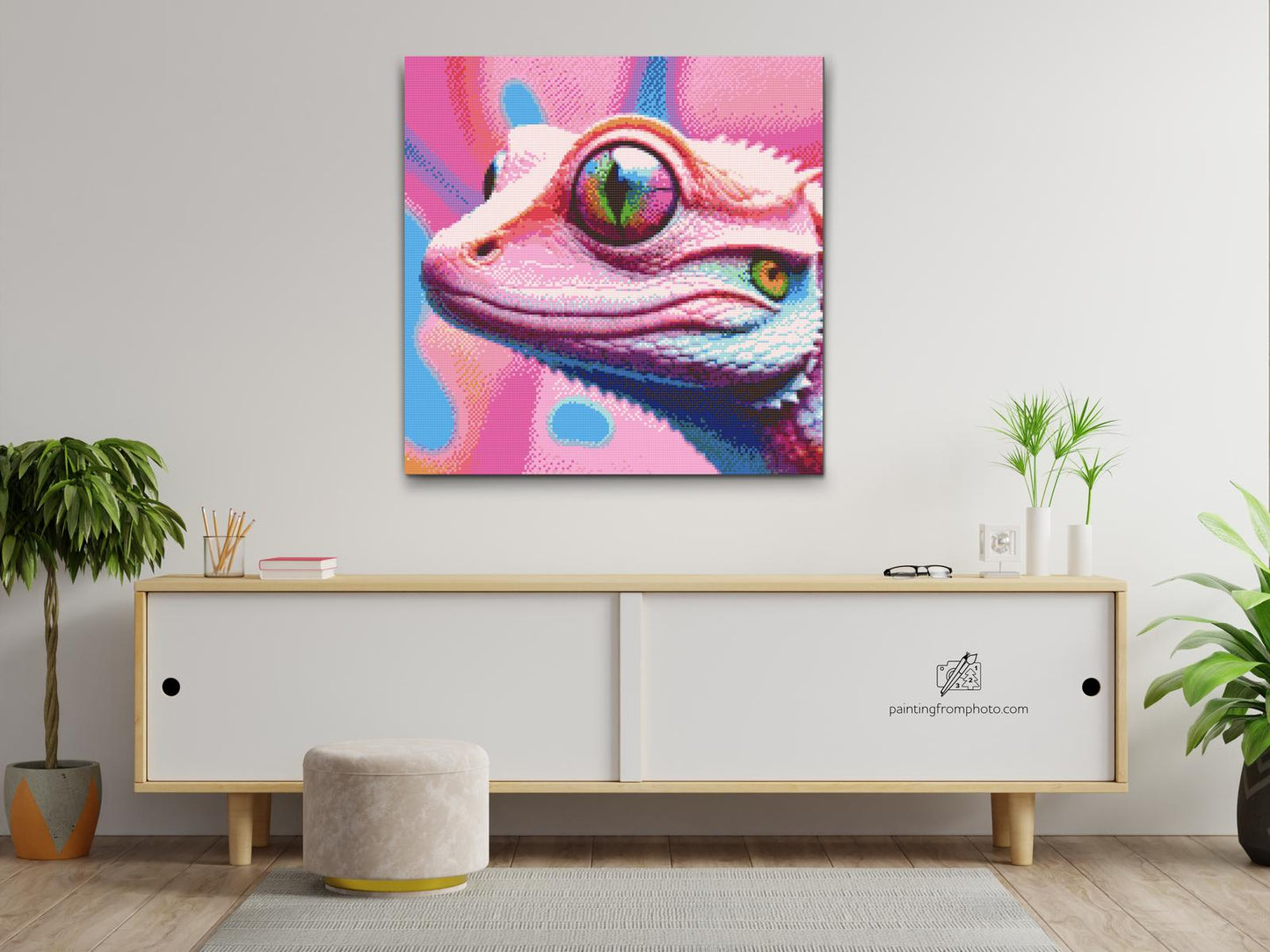 Diamond Painting - Firben i nuancer af pink