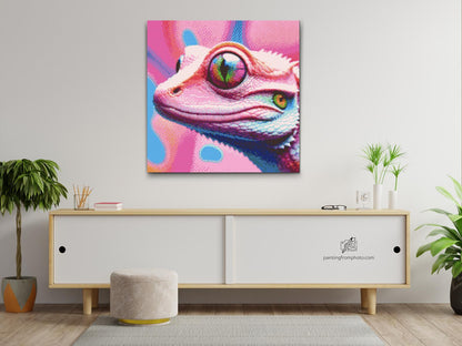 Diamond Painting - Firben i nuancer af pink