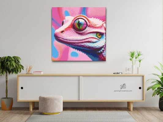 Diamond Painting - Firben i nuancer af pink