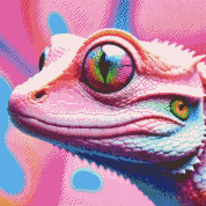 Diamond Painting - Firben i nuancer af pink