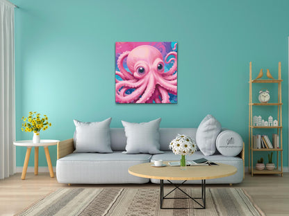 Diamond Painting - Blæksprutte i nuancer af pink