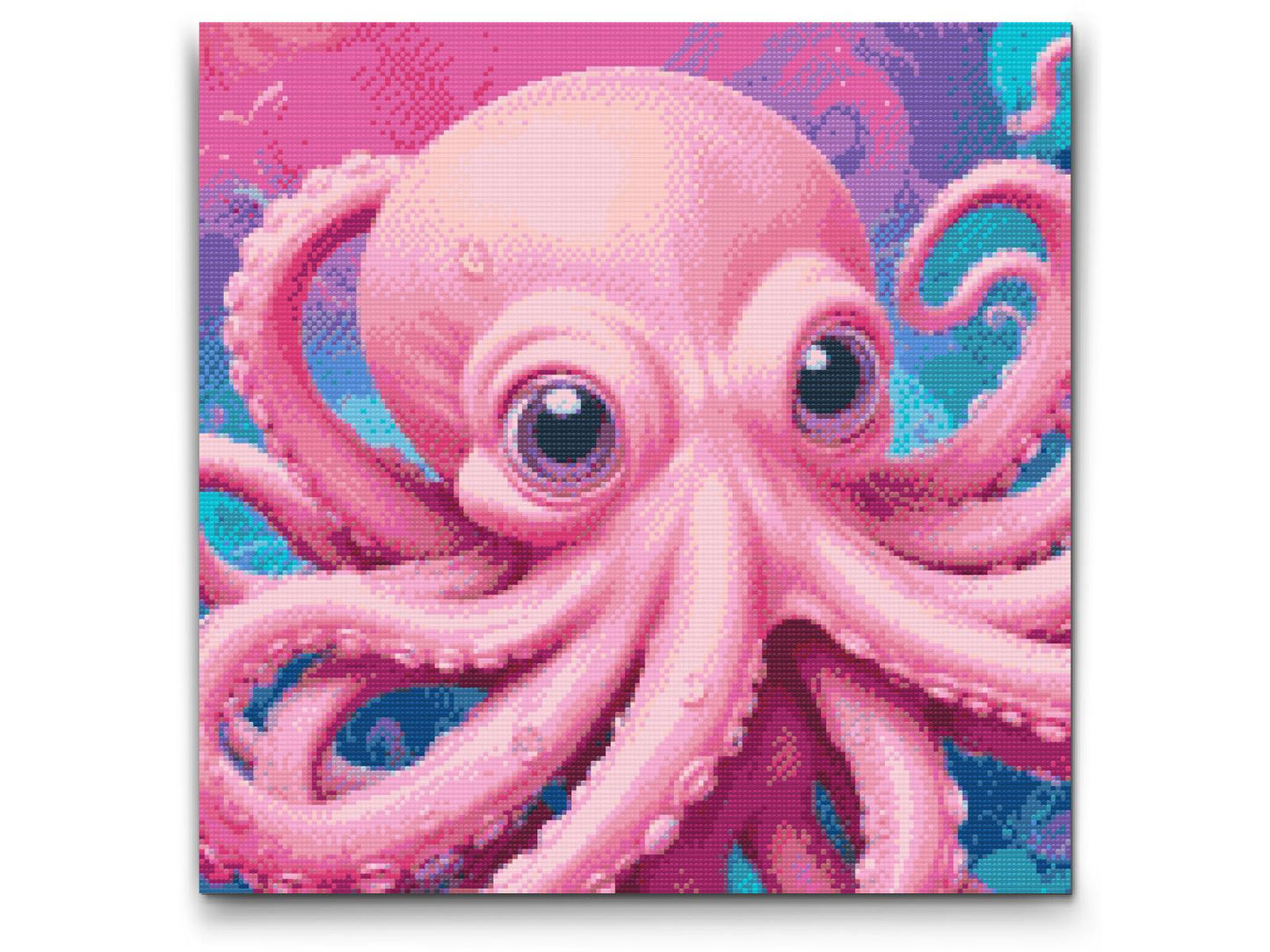 Diamond Painting - Blæksprutte i nuancer af pink