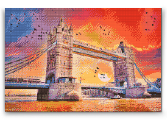Diamond Painting - London Bridge ved solnedgang