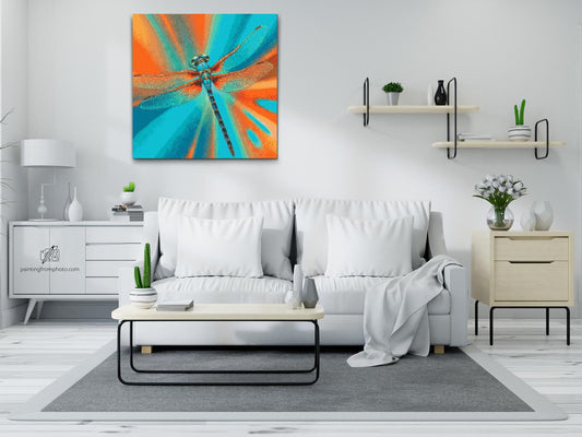 Diamond Painting - Guldsmed i nuancer af turkis og orange