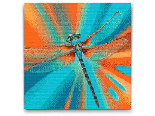 Diamond Painting - Guldsmed i nuancer af turkis og orange