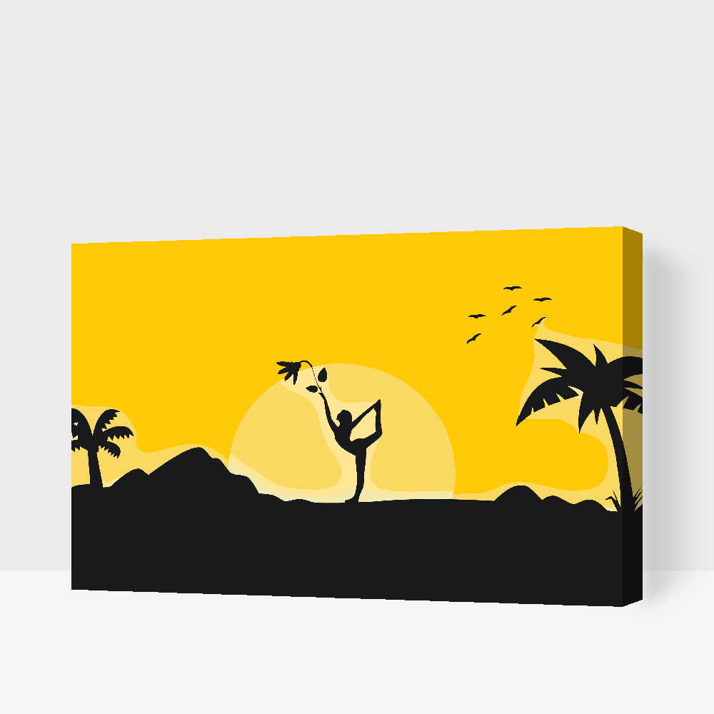Paint by Numbers - Yoga ved solopgang