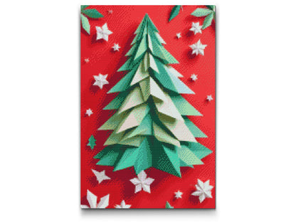 Diamond Painting - Origami-juletræ