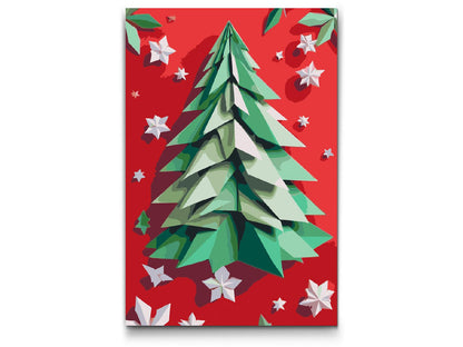 Paint by Numbers - Origami-juletræ
