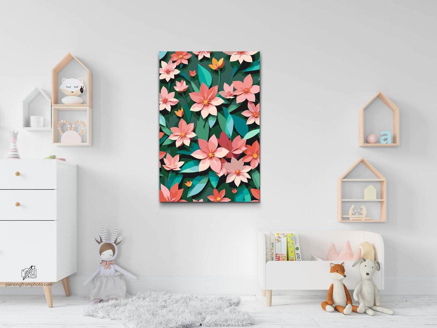 Paint by Numbers - Origamiblomster