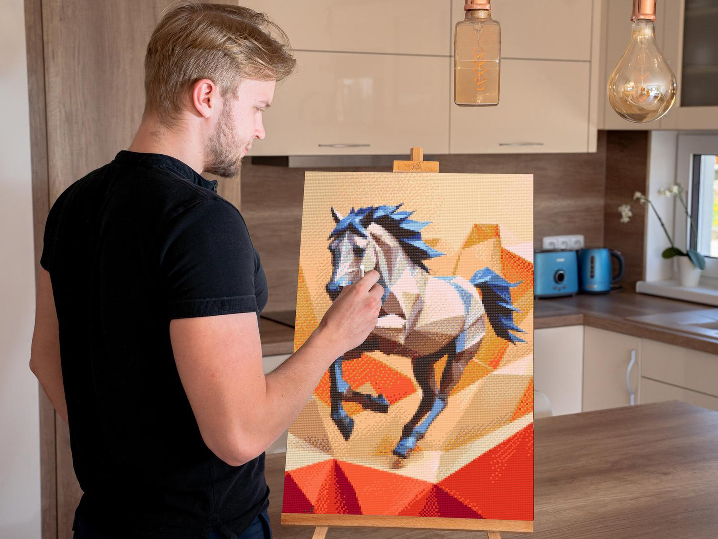 Diamond Painting - Origami-hesteløb