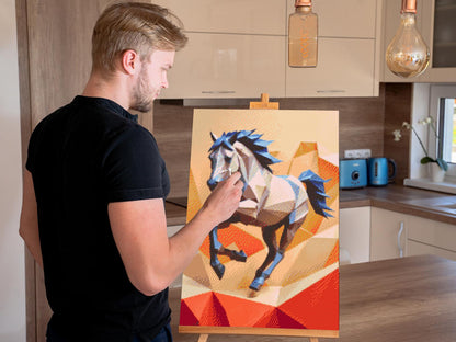 Diamond Painting - Origami-hesteløb