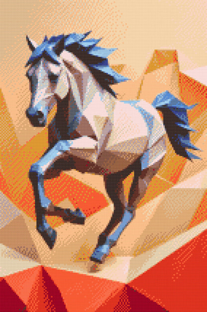 Diamond Painting - Origami-hesteløb