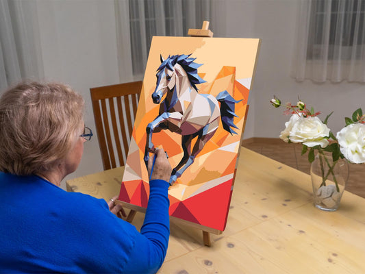 Paint by Numbers - Origami-hesteløb
