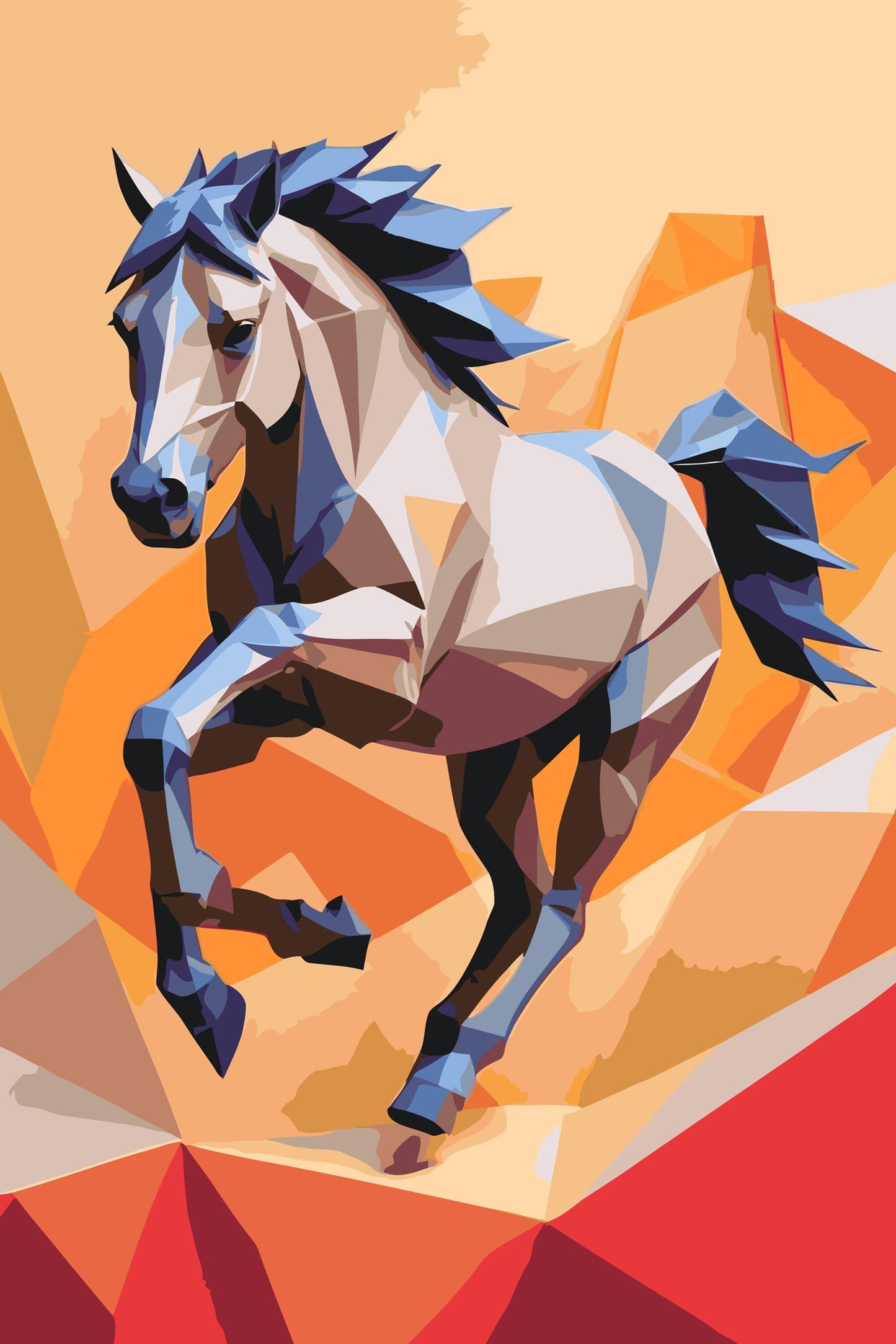 Paint by Numbers - Origami-hesteløb