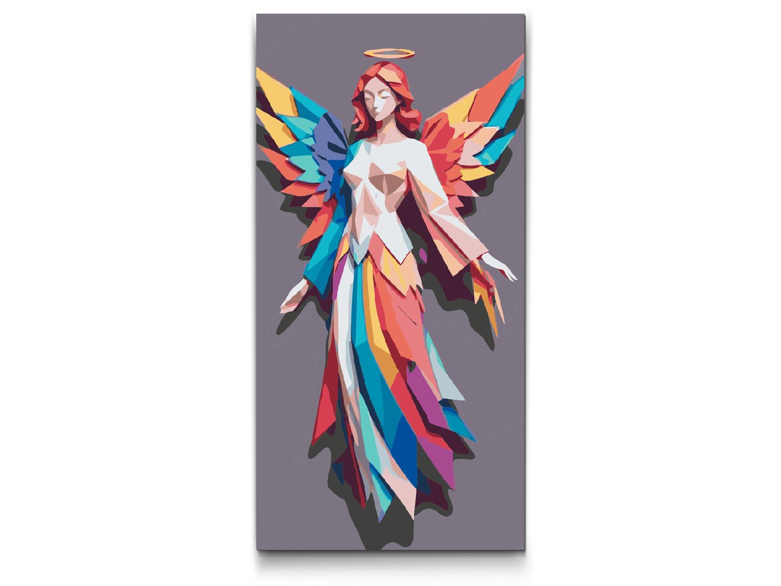 Paint by Numbers - Origami-regnbueengel