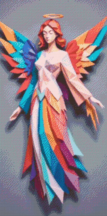 Diamond Painting - Origami-regnbueengel