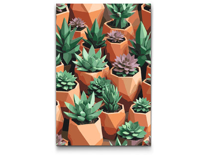 Paint by Numbers - Origami-sukkulenter