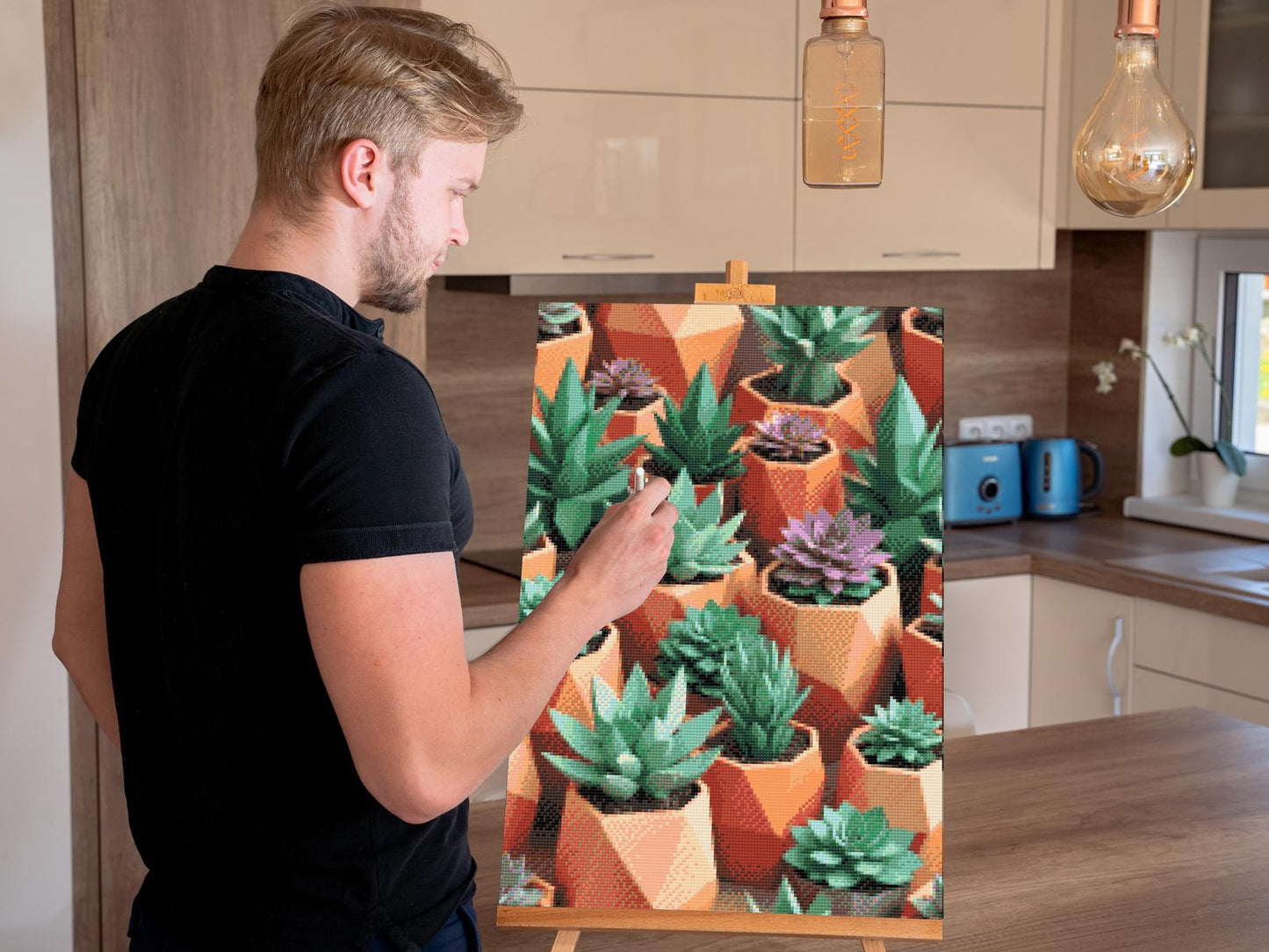 Diamond Painting - Origami-sukkulenter