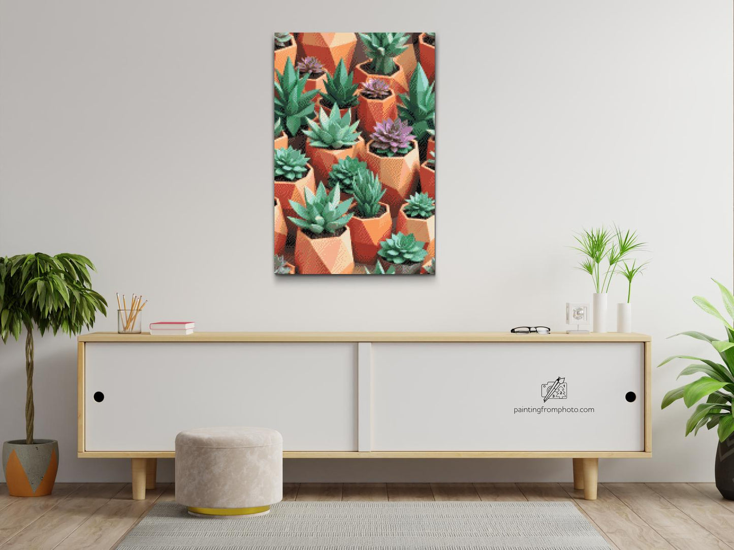 Diamond Painting - Origami-sukkulenter