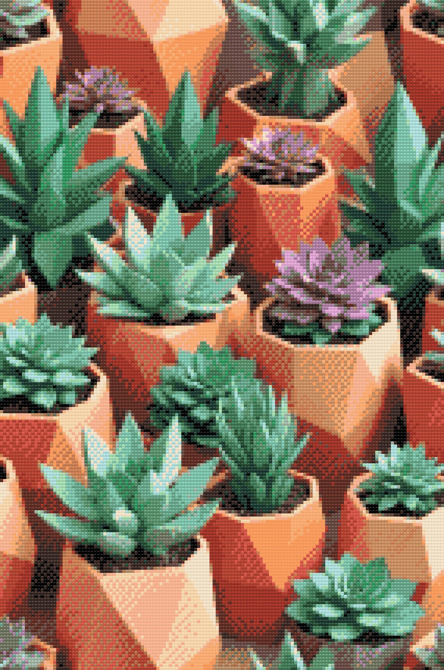 Diamond Painting - Origami-sukkulenter