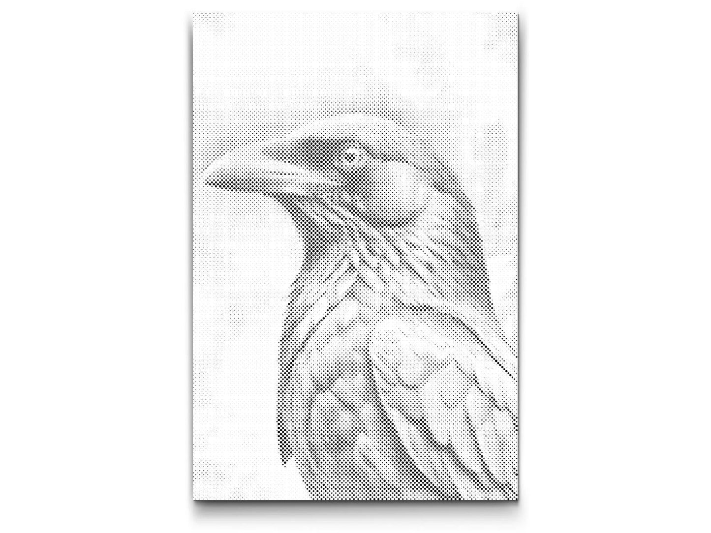 Mal-med-prikker -  Ravn i nuancer af mørk turkis