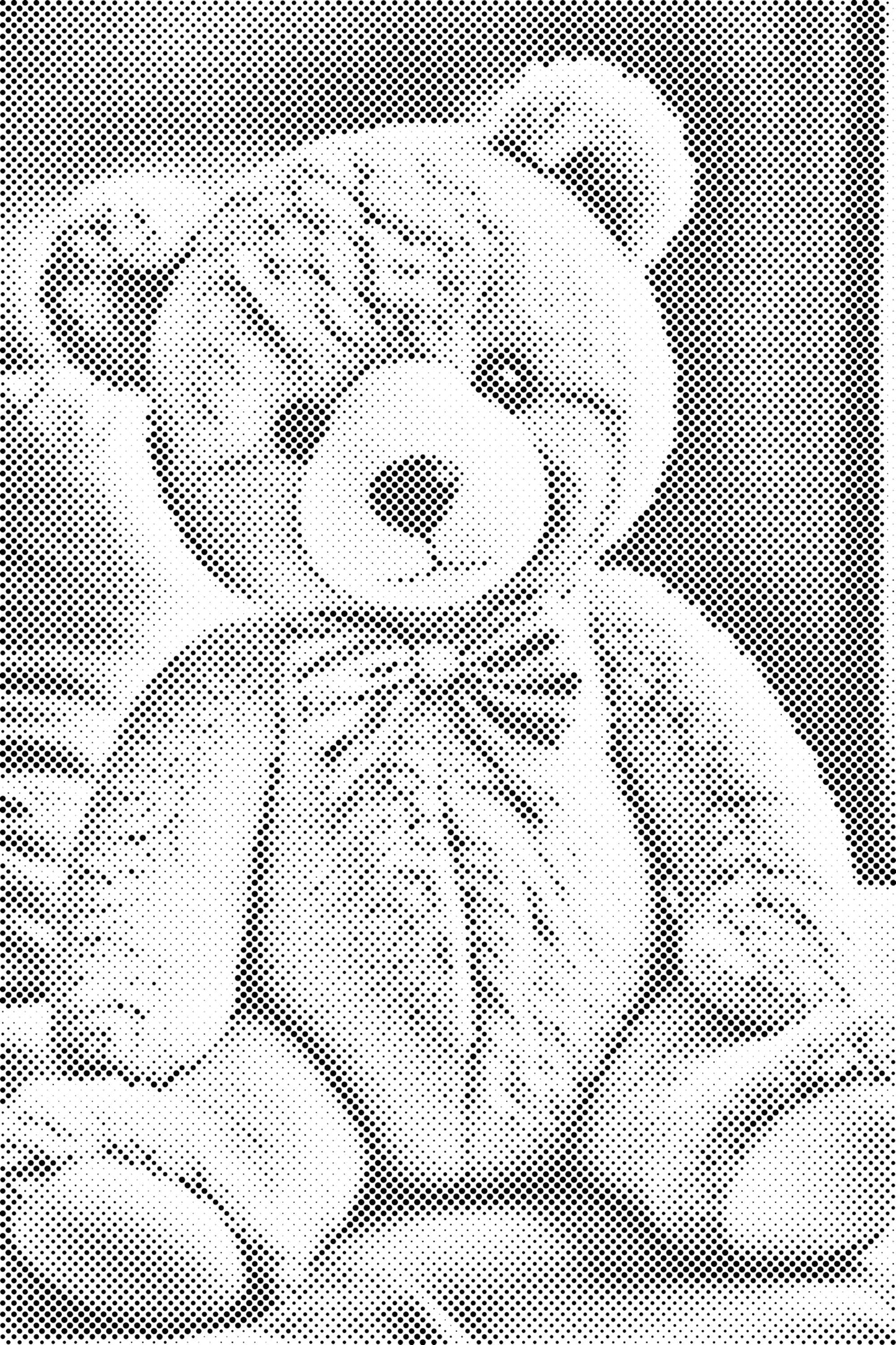 Mal-med-prikker -  Teddy Bear