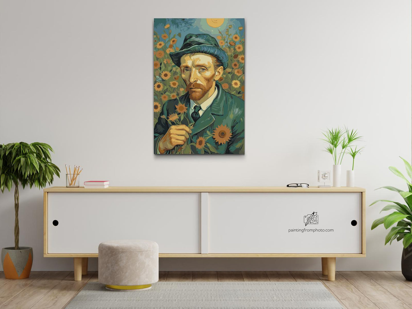 Paint by Numbers - Vincent Van Gogh i en solsikkemark