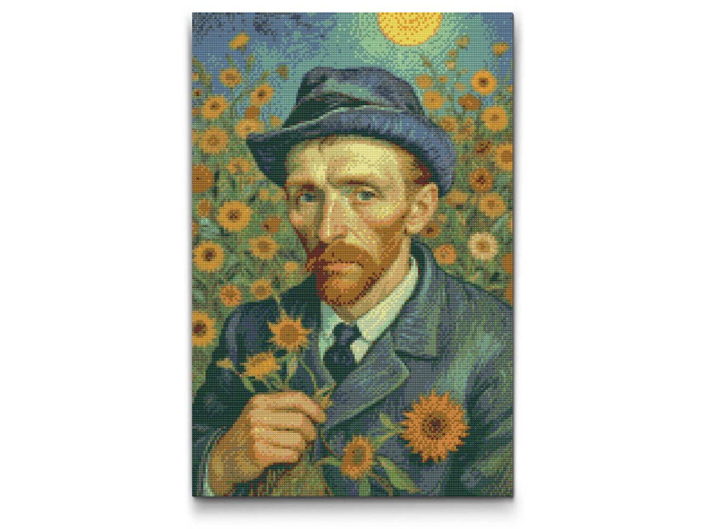 Diamond Painting - Vincent Van Gogh i en solsikkemark
