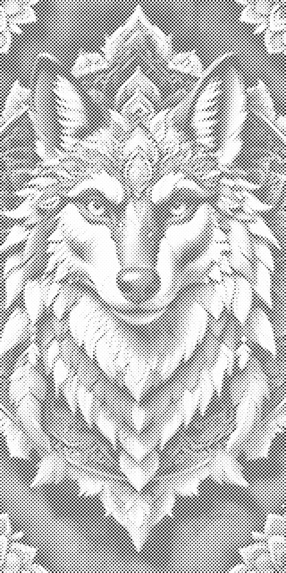 Mal-med-prikker -  Wolf Mandala