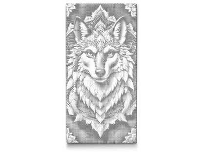 Mal-med-prikker -  Wolf Mandala