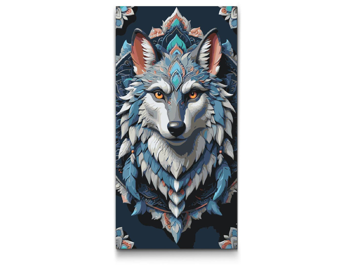 Paint by Numbers - Wolf Mandala