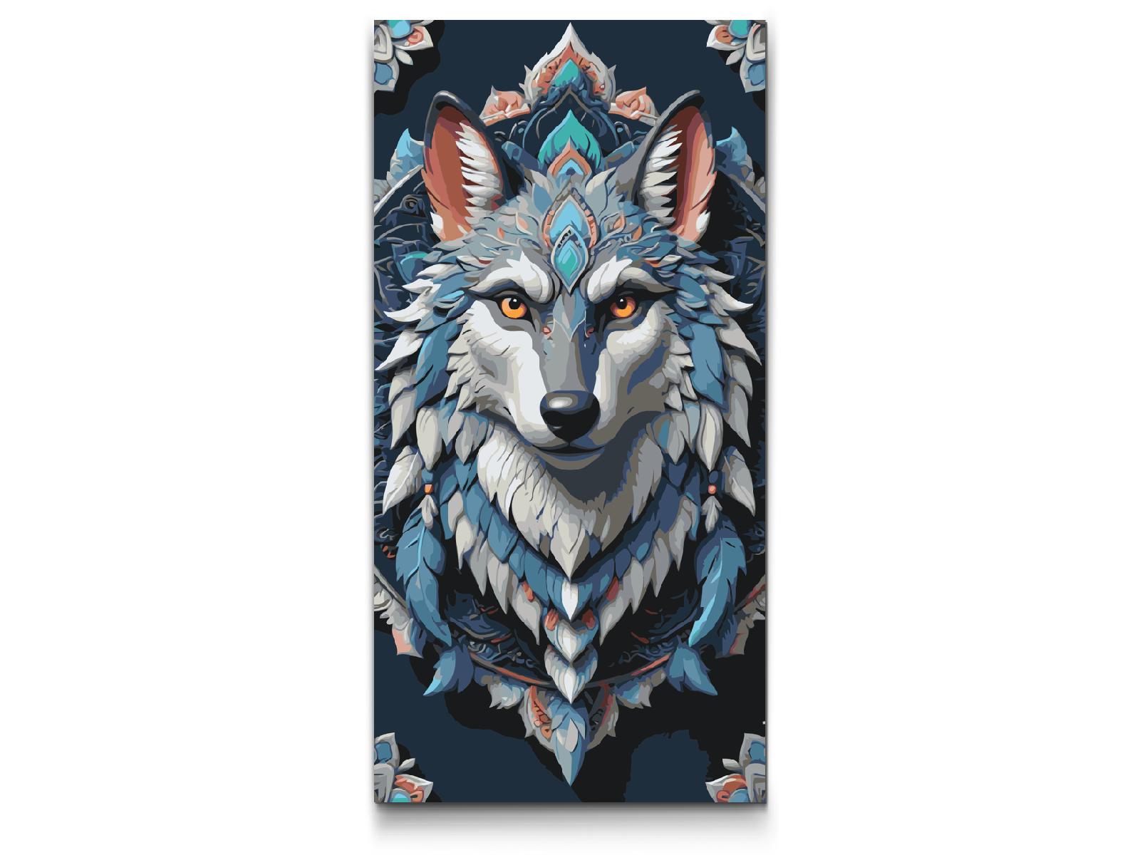 Paint by Numbers - Wolf Mandala