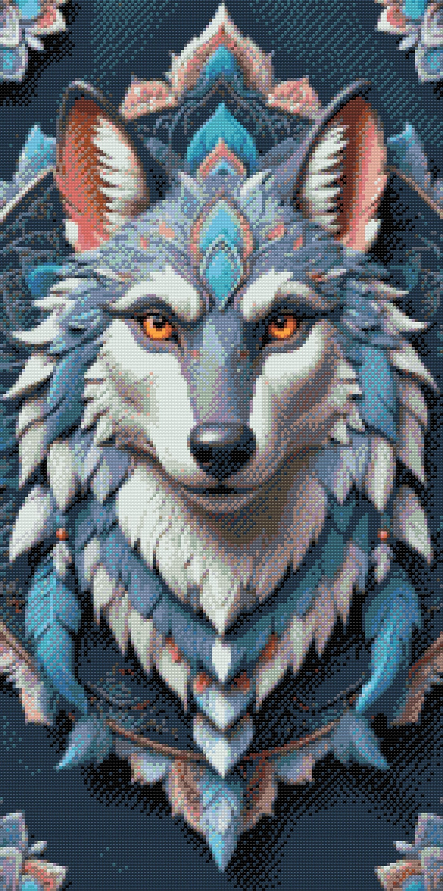 Diamond Painting - Wolf Mandala