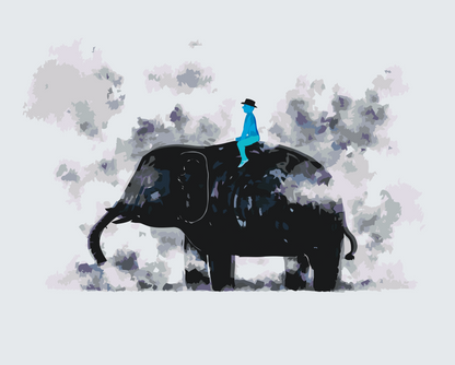 Paint by Numbers - At ride på en elefant