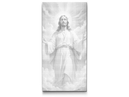 Mal-med-prikker -  Jesus i himlen