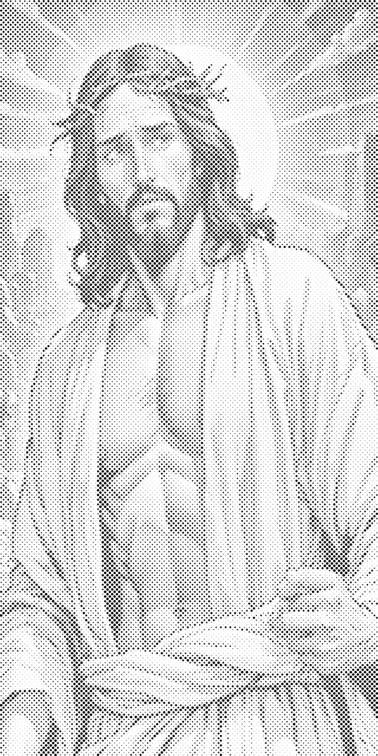 Mal-med-prikker -  Jesus med solen i baggrunden