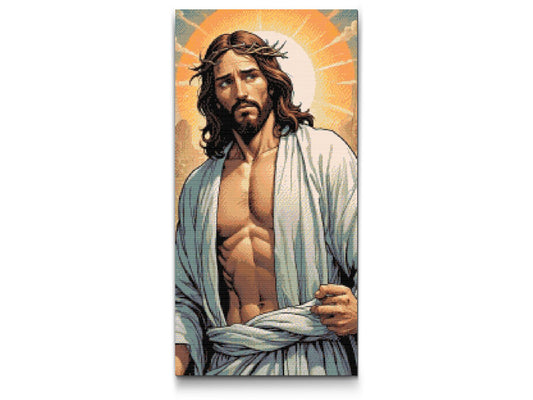 Diamond Painting - Jesus med solen i baggrunden