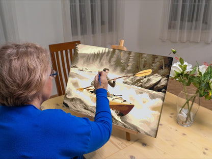 Paint by Numbers - Kajaksejlads på en oprørt flod