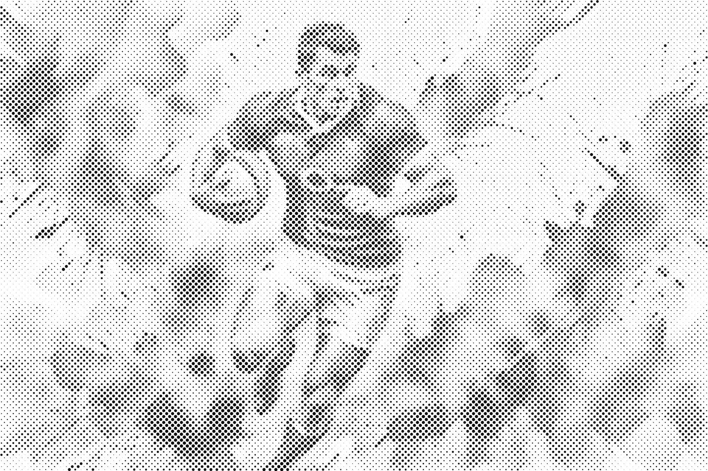 Mal-med-prikker -  Rugbyspiller