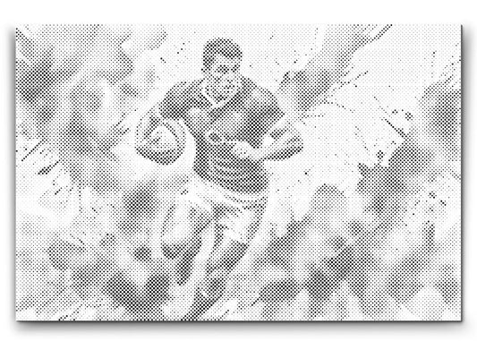 Mal-med-prikker -  Rugbyspiller
