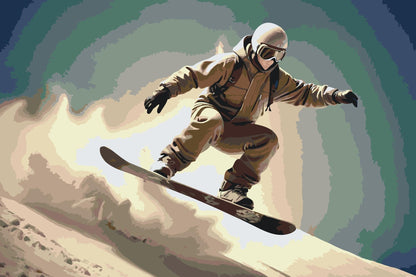 Paint by Numbers - Snowboarder