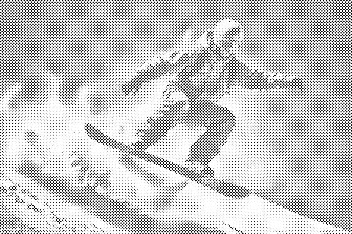 Mal-med-prikker -  Snowboarder