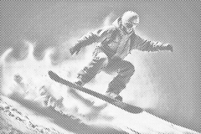 Mal-med-prikker -  Snowboarder
