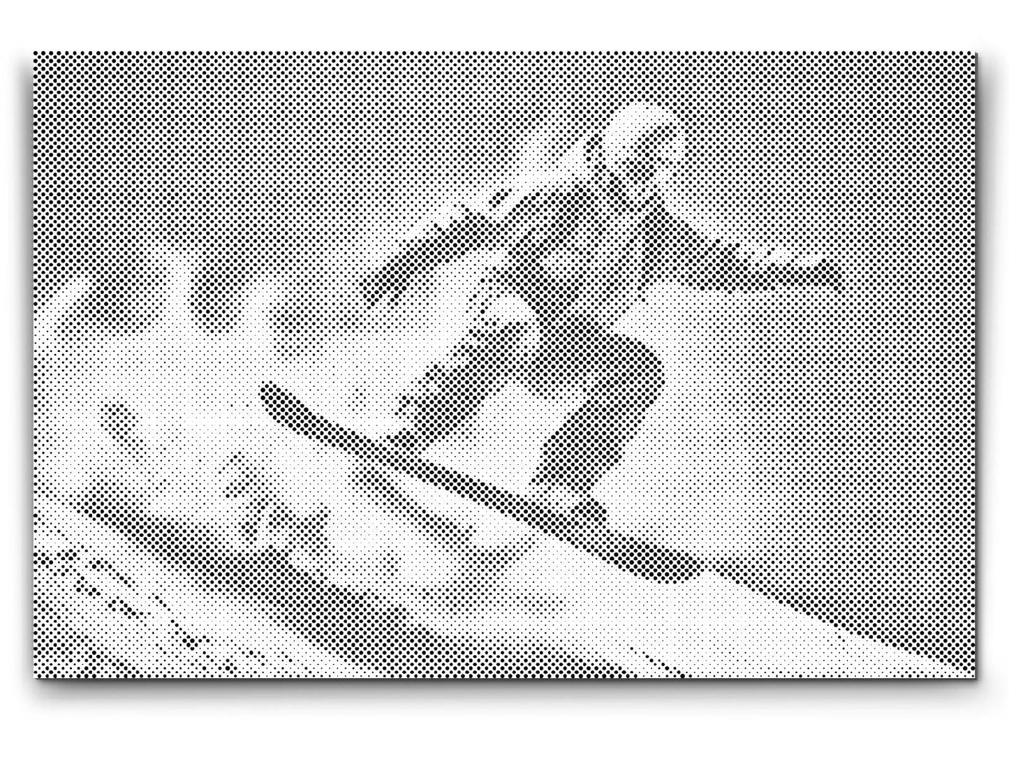 Mal-med-prikker -  Snowboarder