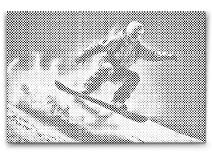 Mal-med-prikker -  Snowboarder