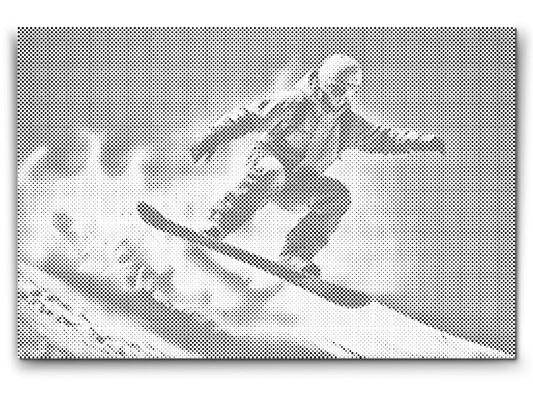 Mal-med-prikker -  Snowboarder