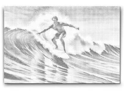 Mal-med-prikker -  Surfing til søs