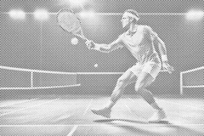 Mal-med-prikker -  Tennis