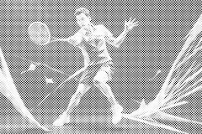 Mal-med-prikker -  Badminton