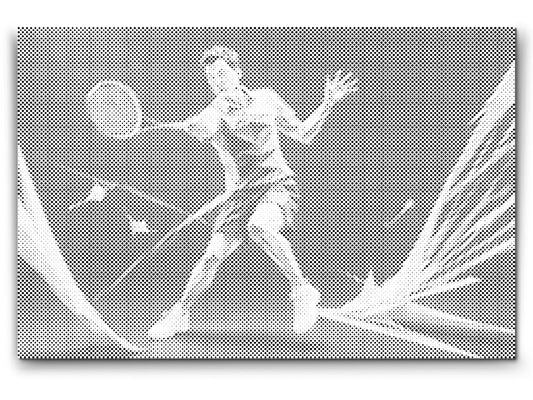 Mal-med-prikker -  Badminton